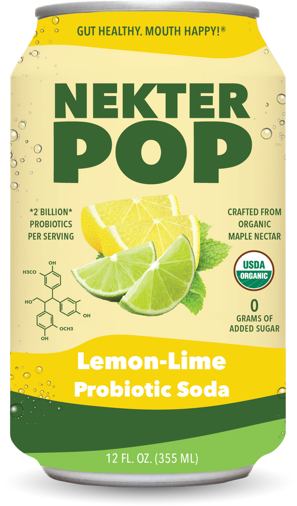 Nekter Pop Lemon-Lime Probiotic Soda 12-Pack
