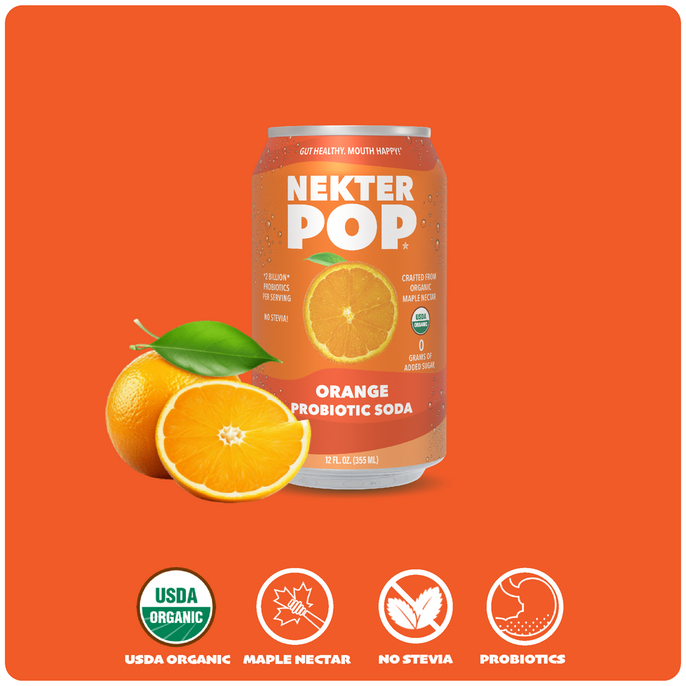 
                      
                        Nekter Pop Orange Probiotic Soda 12-Pack
                      
                    