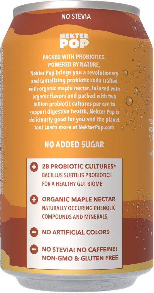 Nekter Pop Maple Root Beer Probiotic Soda 12-Pack