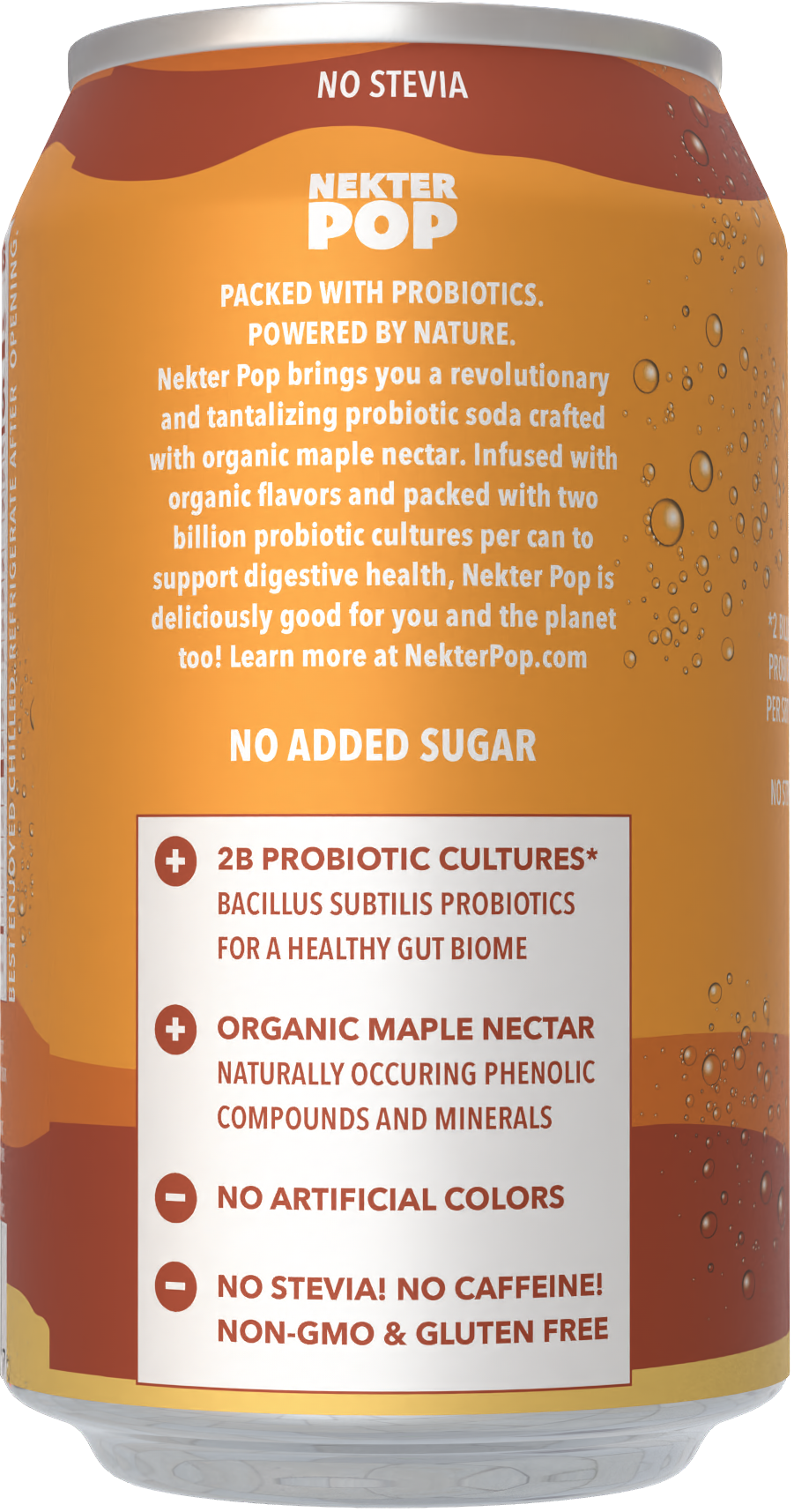 Nekter Pop Maple Root Beer Probiotic Soda 12-Pack