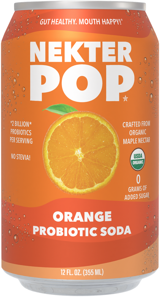 Nekter Pop Orange Probiotic Soda 12-Pack