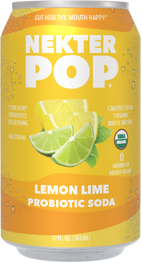 Nekter Pop Lemon-Lime Probiotic Soda 12-Pack